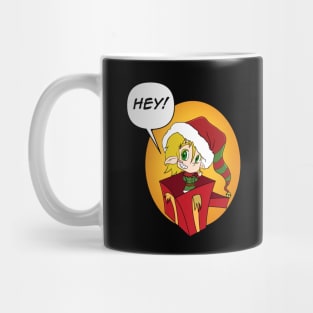 HEY! Christmas elf Mug